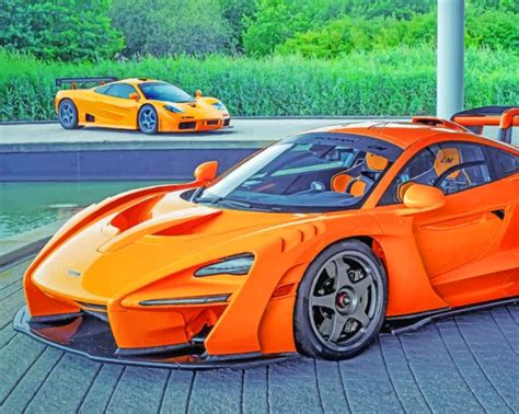 Orange Mclaren Senna Lm Cars Paint By Numbers Paint By Numbers For