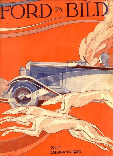 Rfsnyder Art Deco Car Greyhound Art Vintage Car Poster