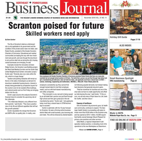 Northeast Pennsylvania Business Journal 11 16 By Cng Newspaper Group