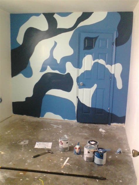 Maybe you would like to learn more about one of these? Paint your own camouflage accent wall | Camo bedroom, Blue ...