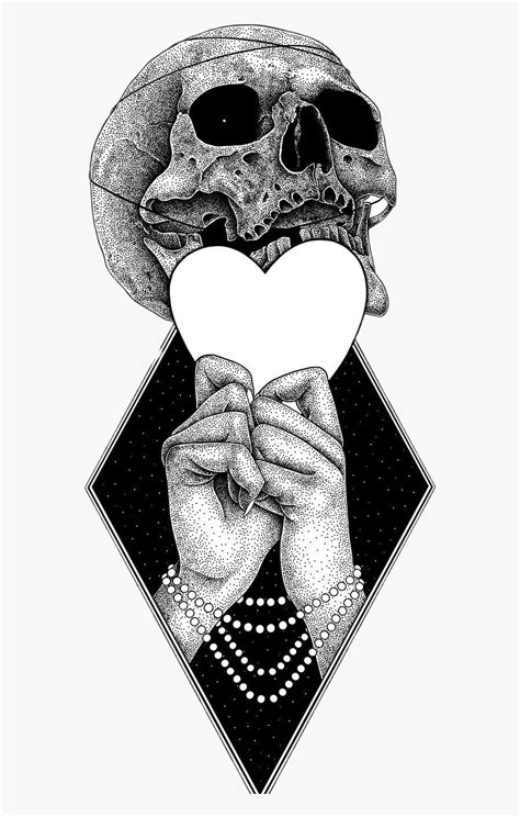 Transparent Skull Heart Png Illustration Free Transparent Clipart