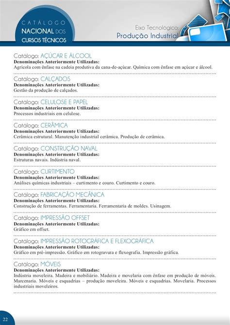 CatÁlogo Nacional Dos Cursos TÉcnicos Com Tabela De Convergencia