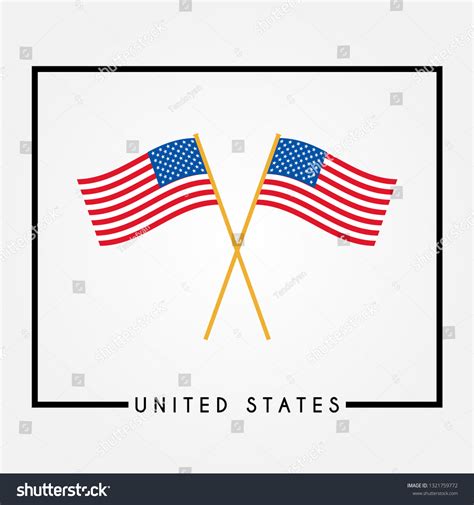 two crossed flag united states america stock vector royalty free 1321759772 shutterstock