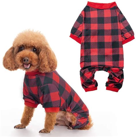 Cute Plaid Dog Pajamas Summer Pajamas For Dogs Super Soft Breathable