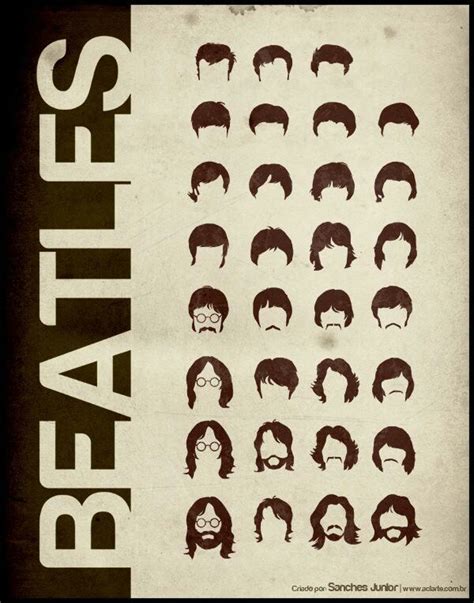 Evolution Of Beatles Hair Beatles Love Les Beatles Beatles Poster