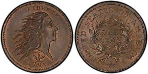 Images Of Flowing Hair Large Cent 1793 1c Wreath Vine And Bars Rb