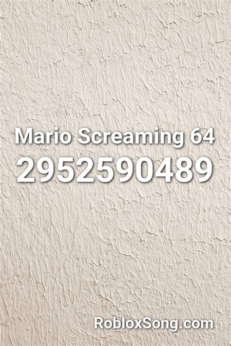 Mario Screaming 64 Roblox Id Roblox Music Codes Punisher Netflix