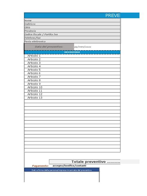 Modello Preventivo Excel 1xlsx