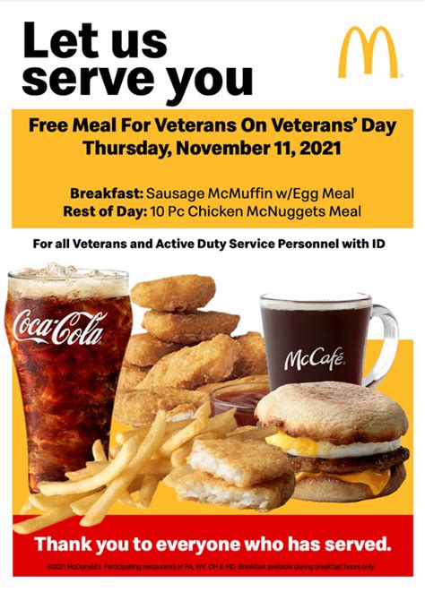 Mc Donalds To Give Free Meal To Veterans On Veterans Day Beaver