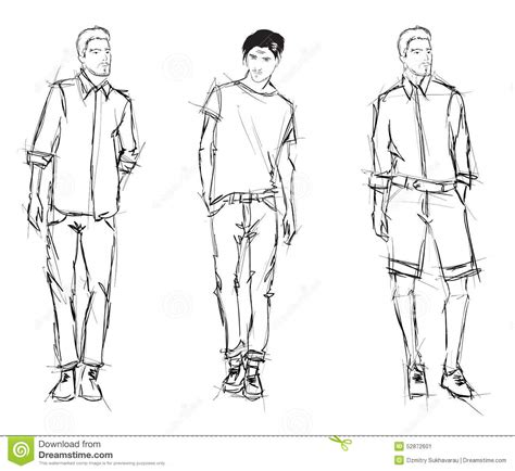 Hombres De La Moda Stock De Ilustración Ilustración De Bolsillos