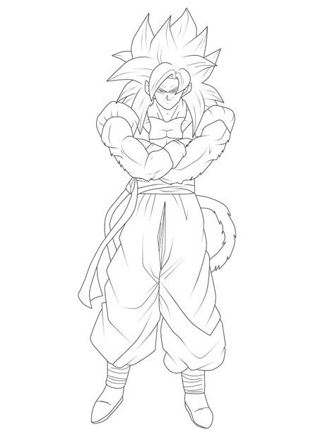 Gogeta With Ssj Coloring Page Anime Coloring Pages