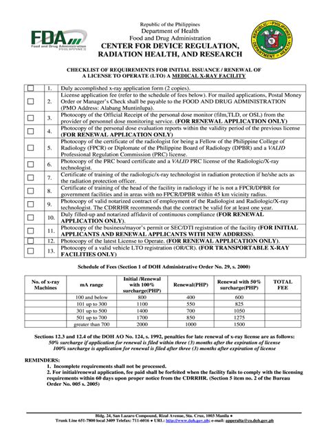 Fda X Ray Application Form Fill Out And Sign Online Dochub