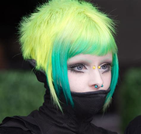 Ninja Alternative Girl Hairstyle Black Clothing Punk
