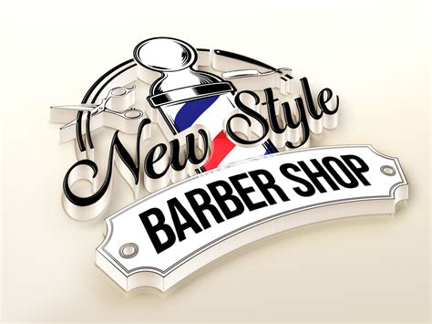 New Style Barber Shop Logo 3d By Isael Tobias Dos Santos On Dribbble