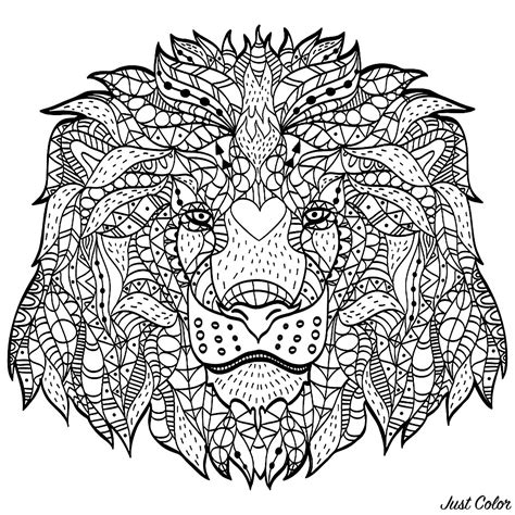 Scary Lion Coloring Pages