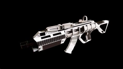 sci fi futuristic assault rifle 3d model by magtechnologies
