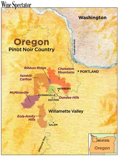 Printable Willamette Valley Winery Map Printable Word Searches