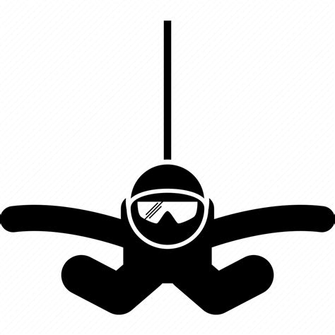 Man Parachute Parachuting Person Skydive Skydiver Skydiving Icon