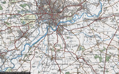 Historic Ordnance Survey Map Of West Bridgford 1921