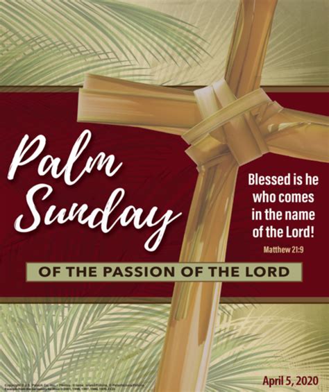 Palm Sunday April 5 2020 Immaculate Conception Catholic Parish Yuma