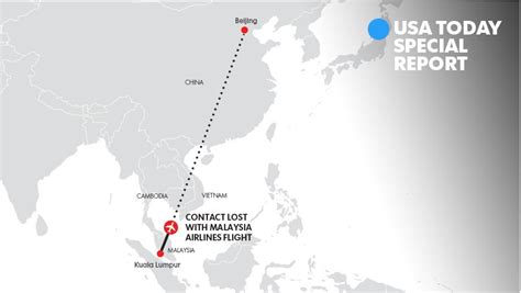 Map Malaysia Airlines Plane Vanishes