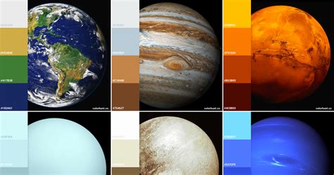Planet Colors Earth Colour Palette Jupiter Planet Color