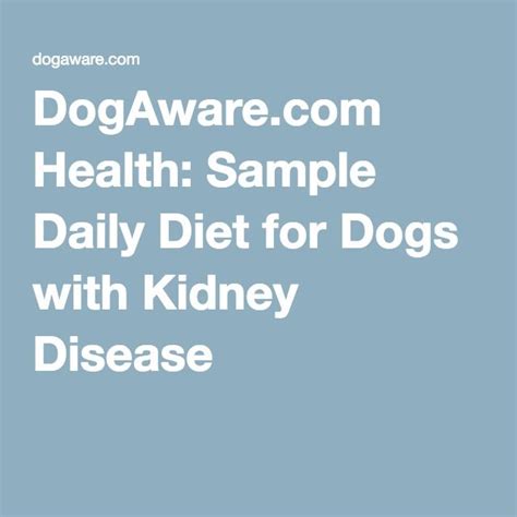 For a printable pdf click here. DogAware.com Health: Sample Daily Diet for Dogs with ...