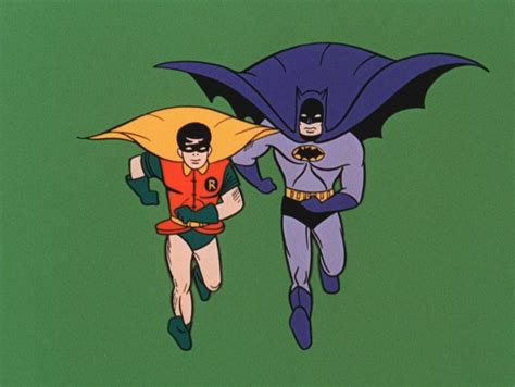 Batman And Robin Wayne Running Together In The Animated Version Of