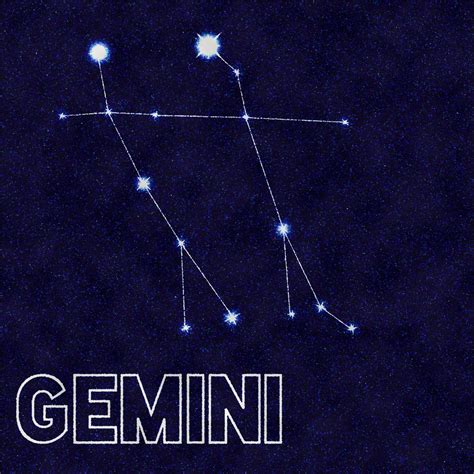 Gemini Constellation Print By Thedeepbluesky On Etsy
