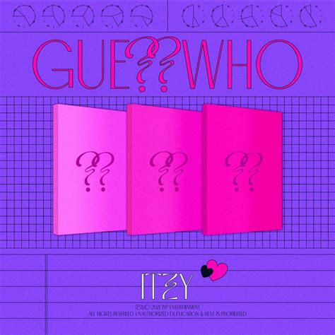 Buy Itzy Guess Who Albumpre Order Benefitfolded Extra Photocards Set Night Ver Online At