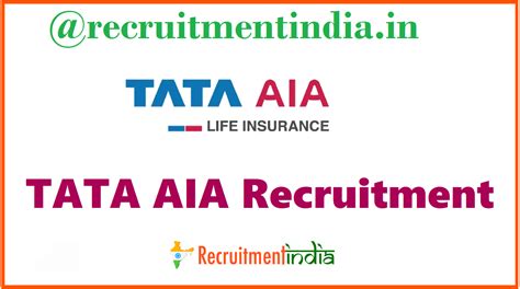 Tata Aia Recruitment 2020 Tata Aia Life Job Vacancy India