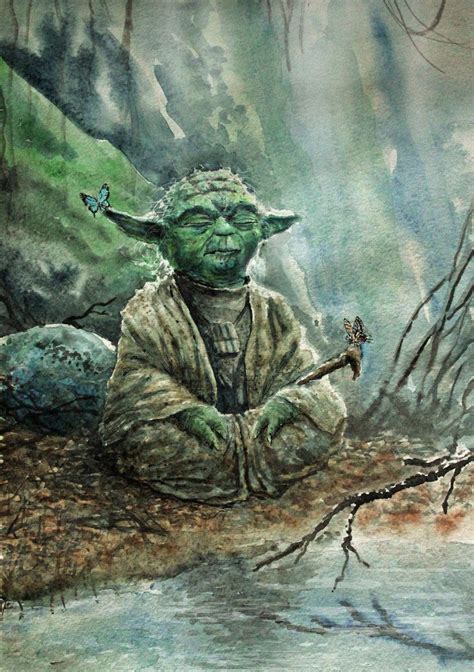 Master Yoda Star Wars Painting Yoda Art Star Wars Fan Art