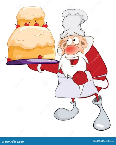 Cute Santa Claus Gourmet Chef Stock Vector Illustration Of Beard