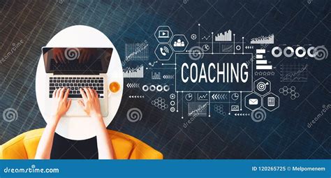 Coaching With Person Using A Laptop Stock Image Image Of Hand Mentor