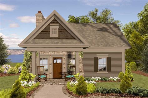 Plan 20155GA Cozy Cottage With Large Covered Porch Cozy Cottage