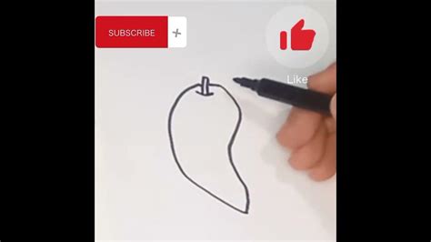 رسم فاكهه المانجو بطريقه سهله Youtube