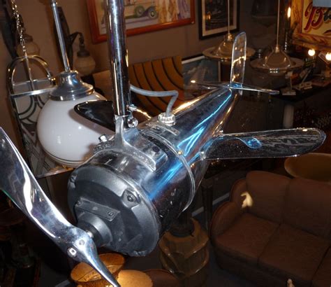 Give you ceiling fan a classy upgrade with one of our crystal ceiling fan light kits. Art Deco Airplane Ceiling Fan at 1stdibs
