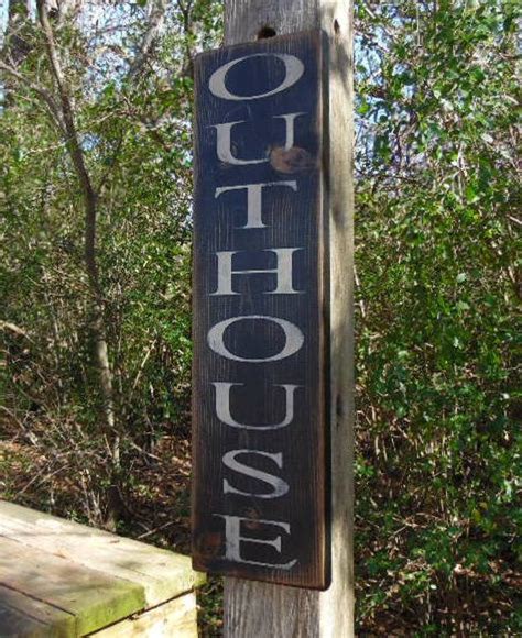 Outhouse Sign Vertical Primitive Outhouse Sign Vintage Etsy