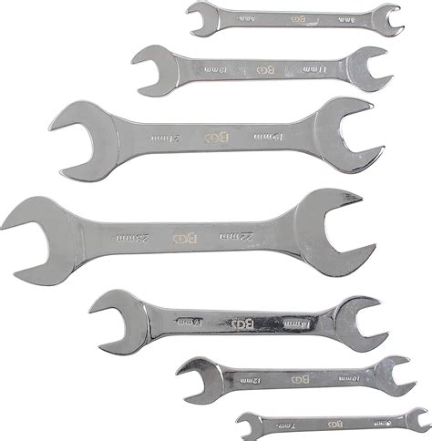Bgs 9019 Double Open End Spanner Set Extra Flat 6 23 Mm 7 Pcs