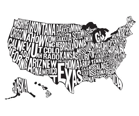 Vinyl Wall Decal Sticker United States Map 1275