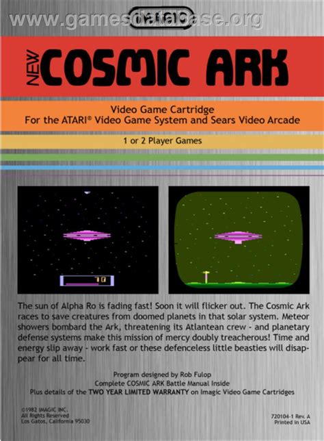 Cosmic Ark Atari 2600 Games Database