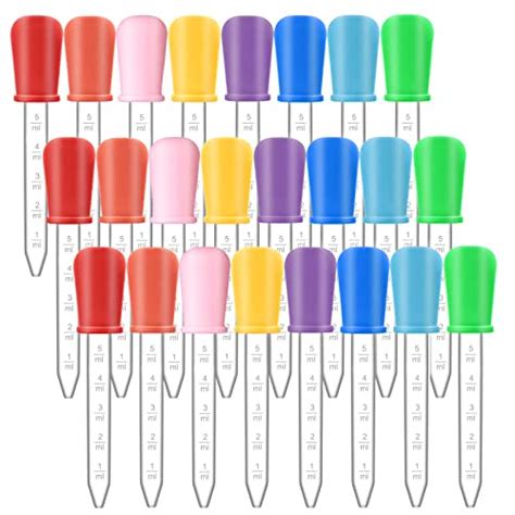 Basic Model 24 Pack Liquid Droppers 5ml Silicone And Plastic Clear