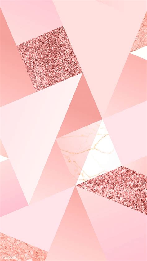 Pink Feminine Geometric Background Vector Free Image By