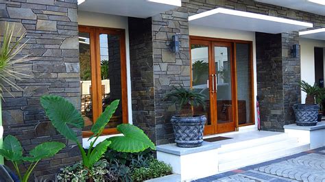 desain rumah minimalis sederhana  batu alam deagam design