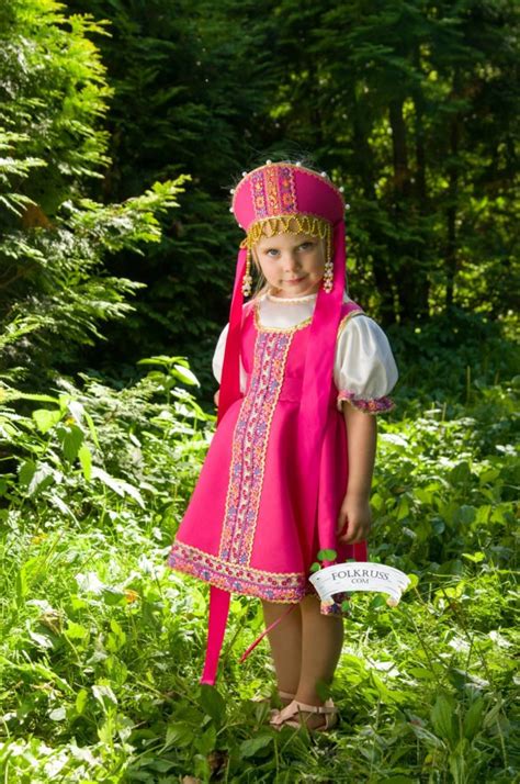 Russian Style Dance Dress For Girl Elena Folk Russian Clothing