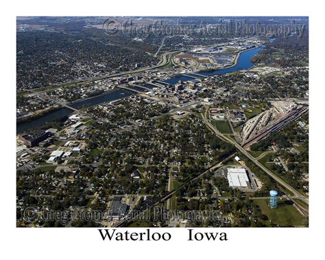 Aerial Photo Of Waterloo Iowa America From The Sky