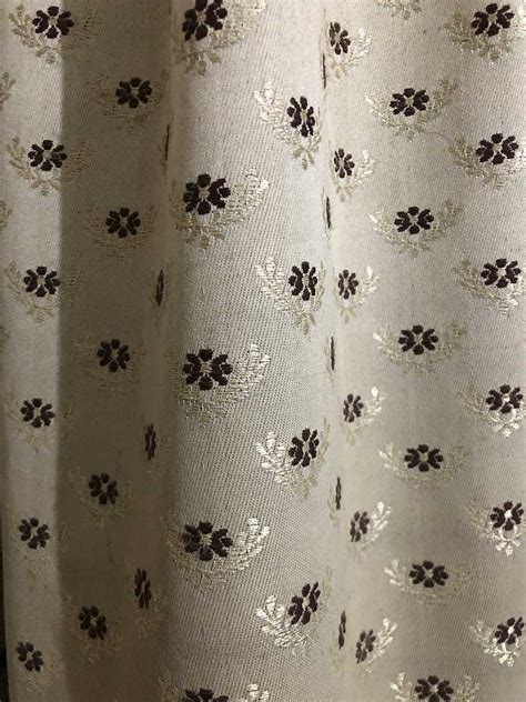Flower Embroidered Curtains Fabric Background Picture Free Texture In