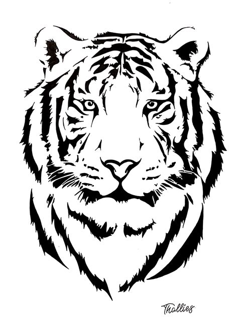 10 Cara Tigre Dibujo