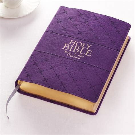 Kjv Super Giant Print Bible Purple Luxleather Celebrate Faith