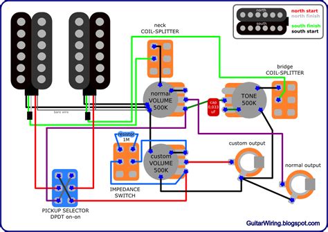 Wiring diagram les paul top rated wiring diagram for gibson les paul. Stereo/Studio Guitar Wiring | Guitar diy, P90 pickup, Guitar pickups